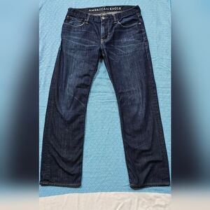 American Eagle Classic Blue Straight Jeans 2
